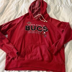 Fanatics 2xl Super Bowl LV Tampa bay buccaneers Red Hoodie